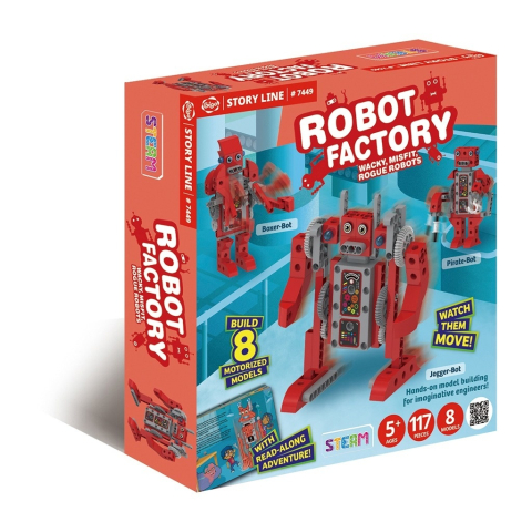 Jucării și Jocuri pentru copii - Kit STEM Fabrica de roboti, Genius Toy Baiat, Fata, varsta 3 - 6 ani, 6 - 9 ani