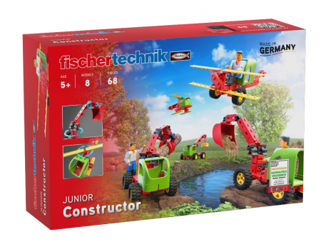 Jucării STEM, Știință şi Experimente - Kit STEM Set Constructor, 67 piese, Kit constructie de baza, Fischertechnik, varsta 6 - 9 ani, Baiat
