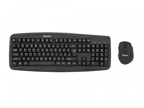 Periferice IT - Kit tastatură și mouse fără fir Tellur Basic, negru