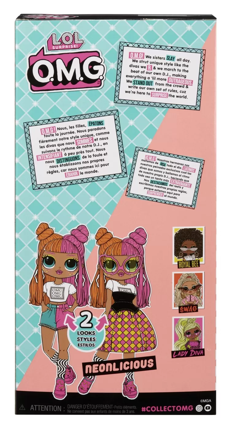 L.o.l. surprise! omg neonlicious papusa fashionista cu accesorii, varsta de la 3 ani la 7 ani [6]