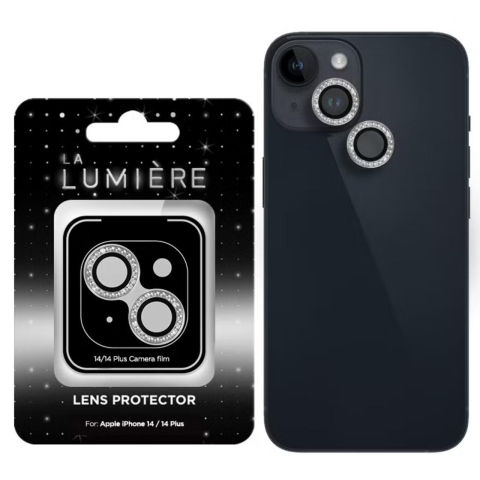 La Lumiere Folie Sticla Camera Diamond Lens iPhone 14 / 14 Plus Argintiu [1]