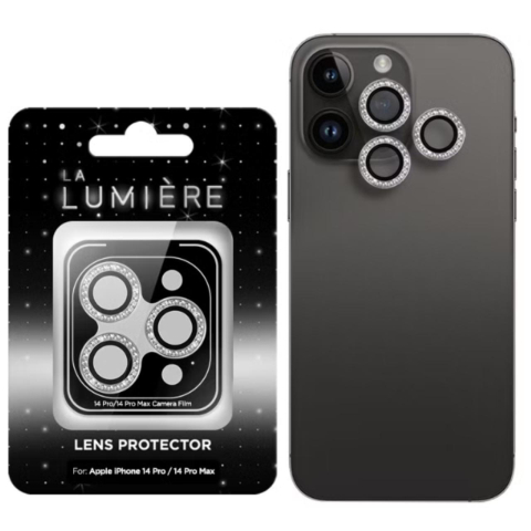 La Lumiere Folie Sticla Camera Diamond Lens iPhone 14 Pro / 14 Pro Max Argintiu [1]