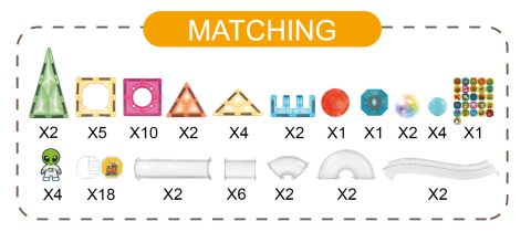 Labirint magnetic Diamond cu lumini - In spatiu 69 piese (7.5 cm) [3]