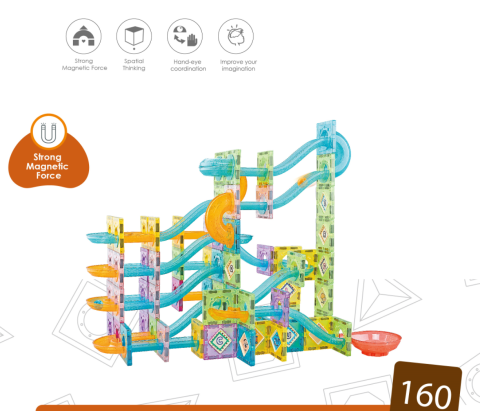 Labirintul meu magnetic - 160 piese (5.5 cm) [3]