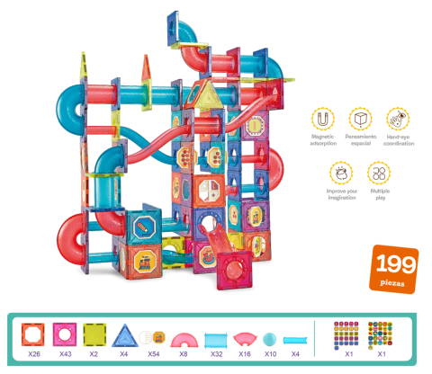 Labirintul meu magnetic - 199 piese (7.5 cm) [3]