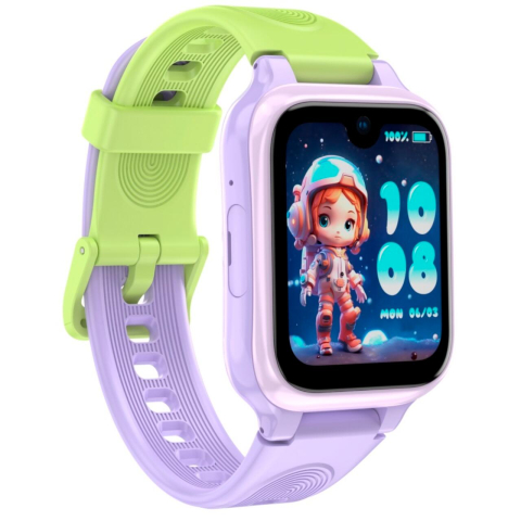 Produse copii IT - LAGENIO Smartwatch pentru copii K9 , Premium 4G cu Functie Telefon & AI, Slim, Localizare GPS, Control Parental, Buton SOS, Mov