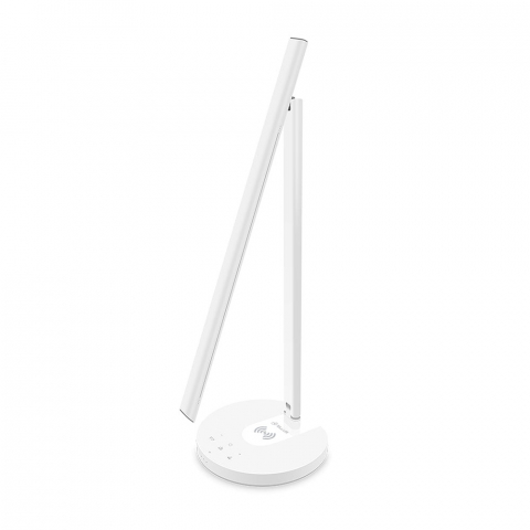 Lampă de birou WiFi Tellur Smart, 12W, lumină albă, caldă, Qi 10W, USB 10W, reglabilă, alb [9]