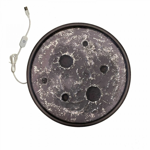 Lampa de Iluminat si de Veghe,  Forma de Luna, Modelata in Relief, Hand Made [1]