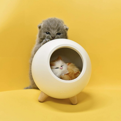 Lampă de noapte pentru copii, reincarcabilă, Pisică [4]