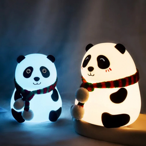 Lampă de noapte pentru copii, silicon, reincarcabilă, Panda [6]