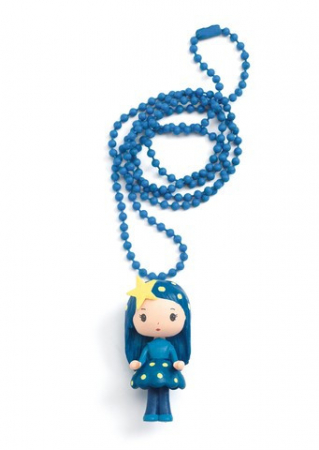 Accesorii, Ochelari, Ceasuri, ETUI, Portofel, Gentute - Lantisor copii fete, cu pandantiv figurina, model Luz si stelele, Djeco, varsta 3 - 6, 6 - 9 ani, Fata