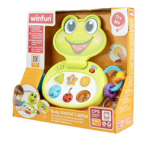 Laptop interactiv broscuta pentru bebelusi, winfun, varsta de la 6 luni la 3 ani [1]