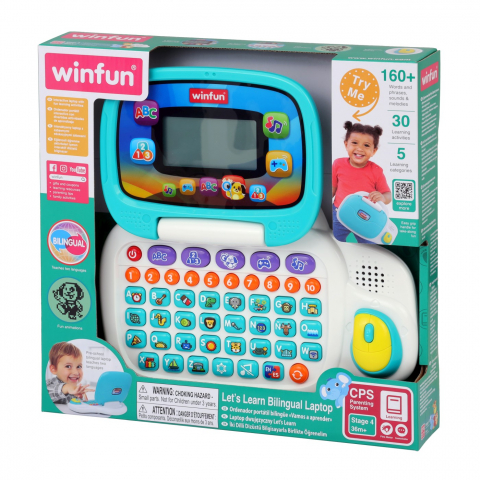 Laptop sa invatam bilingv pentru bebelusi, winfun, varsta de la 2 ani la 4 ani [1]