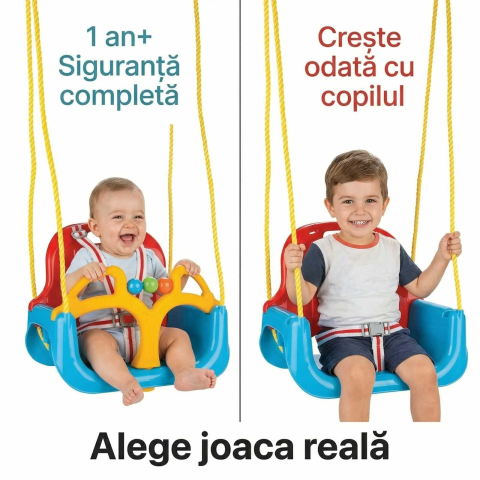 Leagan copii cu cadru de siguranta 1+ ani | spatar si centuri | [6]