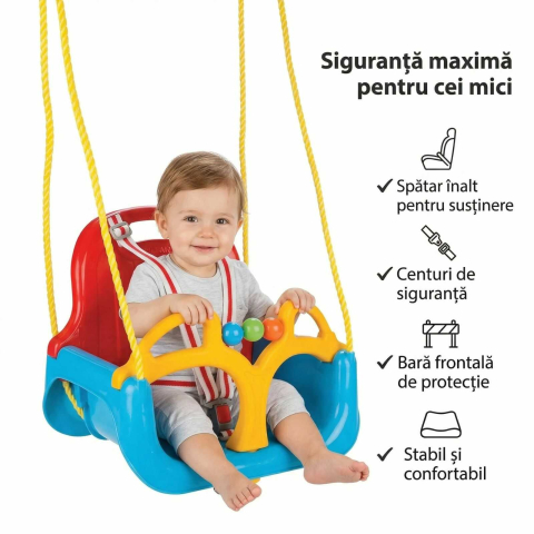 Leagan copii cu cadru de siguranta 1+ ani | spatar si centuri | [2]