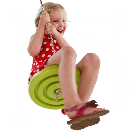 Jucării și Jocuri pentru copii - Leagan rotund din plastic, Monkey PP10 - Lime Green