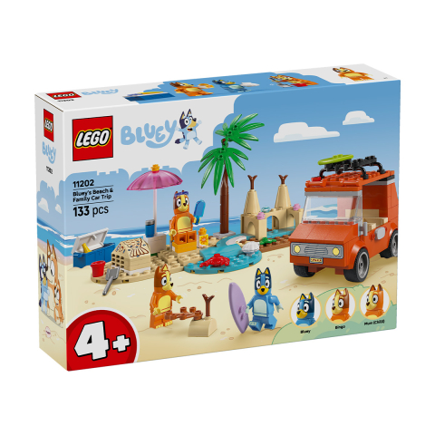 Lego bluey calatoria familiei lui blue cu masina la plaja 11202 , copii varsta 4 ani pana la +15 ani [1]