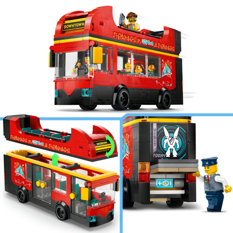LEGO City Autobuz turistic rosu cu etaj, varsta de la 7 ani la 10 ani [7]