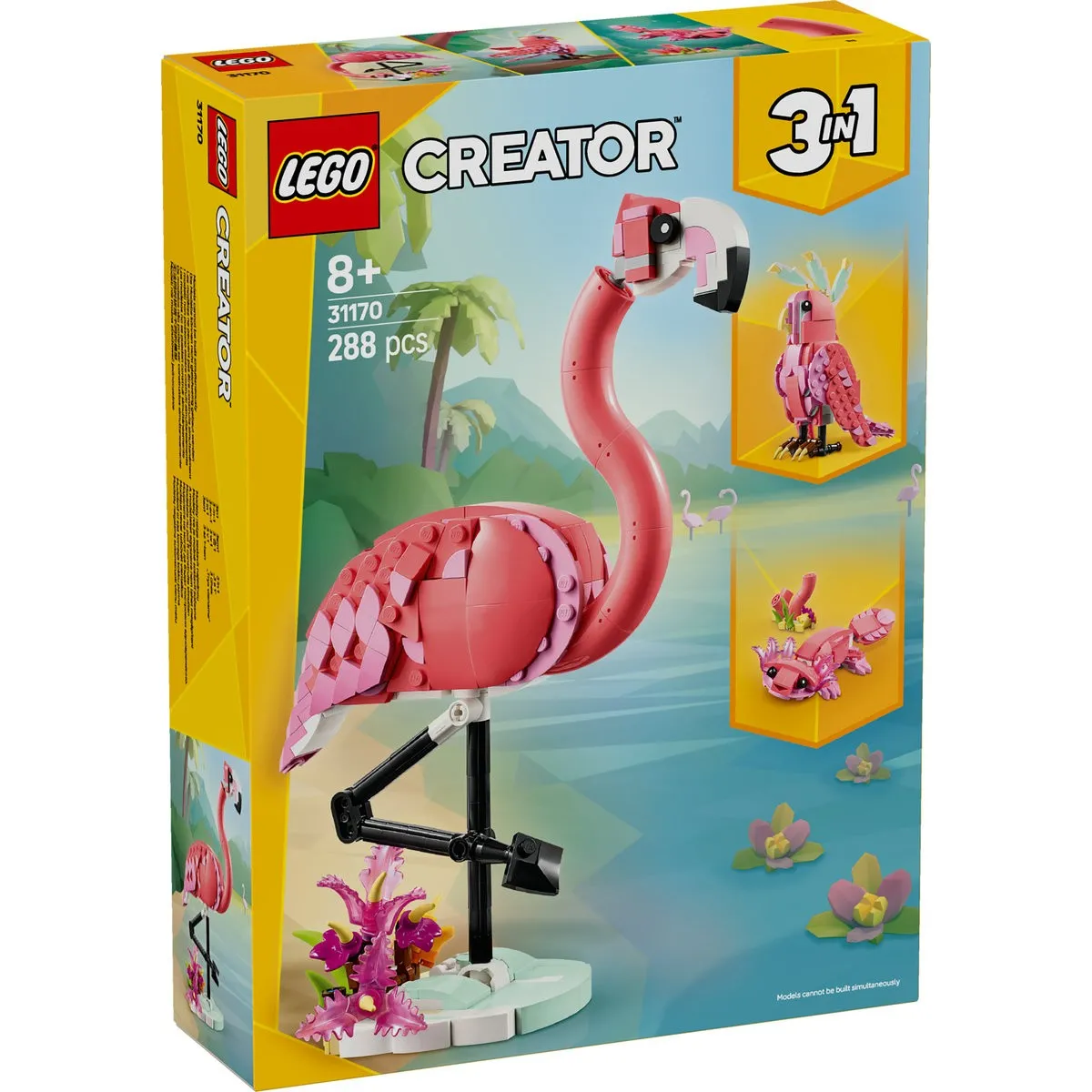 LEGO Creator - Lego creator animale salbatice flamingo roz 31170, varsta de la 8 ani la 12 ani