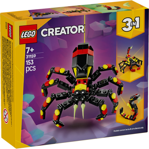 LEGO Creator Expert - Lego creator animale salbatice: paianjen surprinzator 31159, varsta de la 7 ani la 9 ani