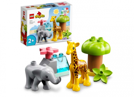 LEGO DUPLO - LEGO Duplo: Animale salbatice din Africa 10971, 2 ani+, 10 piese, varsta de la 2 ani la 4 ani