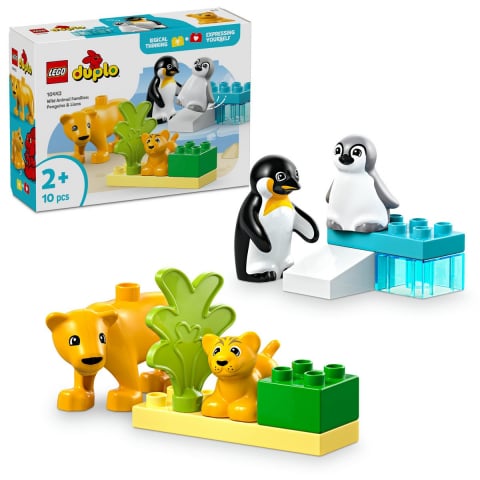 Lego duplo familii de animale salbatice: pinguini si lei 10442, varsta de la 2 ani la 4 ani [2]