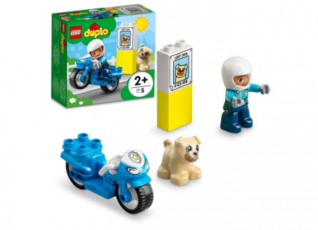 Jucării și Jocuri pentru copii - Lego duplo Motocicleta de politie, varsta de la 2 ani la 4 ani
