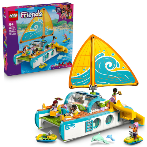 LEGO® -  LEGO Friends Călătoria aventuroasă cu barca pentru copii cu varsta de 8 + ani