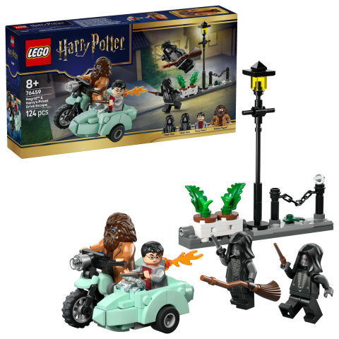 LEGO® -  LEGO Harry Potter  Hagrid™ și Harry în fugă de pe Aleea Boschetelor copii cu varsta 8 + ani