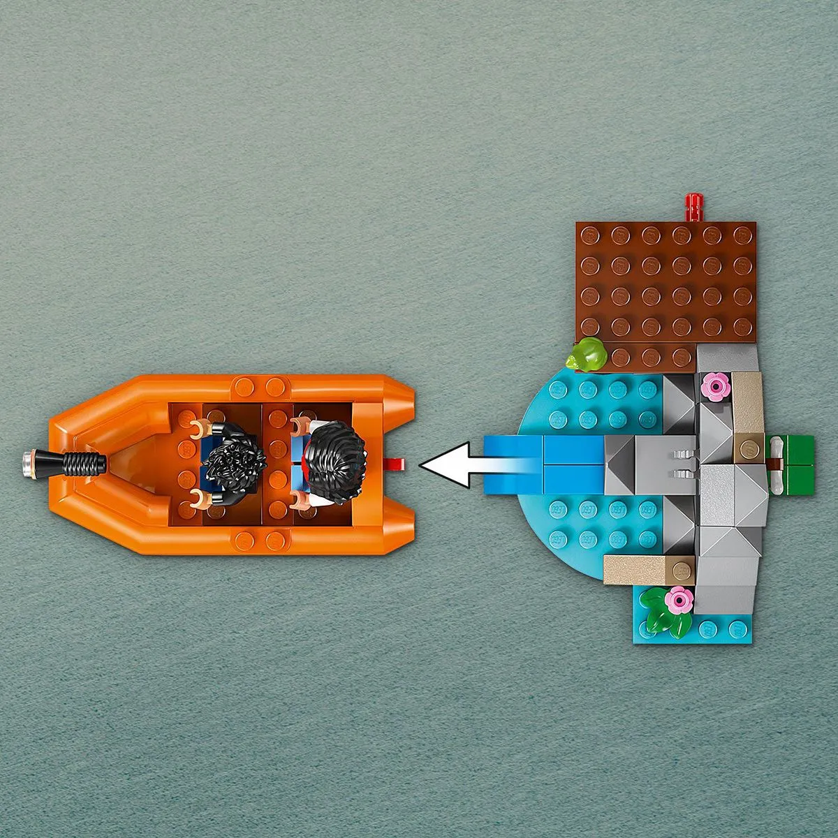 Lego jurassic world renasterea evadare pe rau din calea unui t rex 76975, copii 5 ani-+15 ani [5]