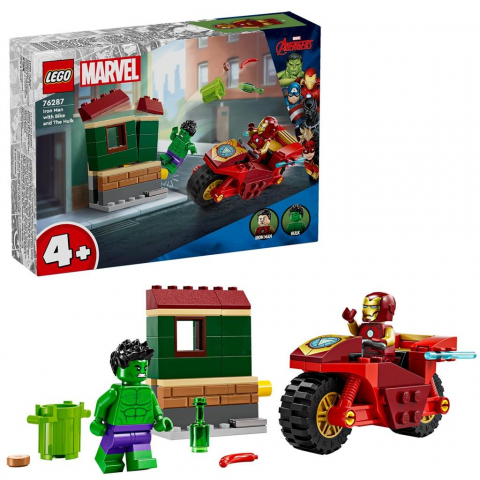 Lego marvel iron man cu motocicleta si hulk 76287, varsta de la 4 ani la 7 ani [3]