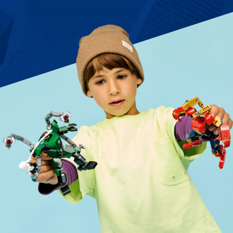  LEGO Marvel Super Heroes  Bătălia roboților: Omul Păianjen vs Doc Ock copii cu varsta 6 + ani [6]