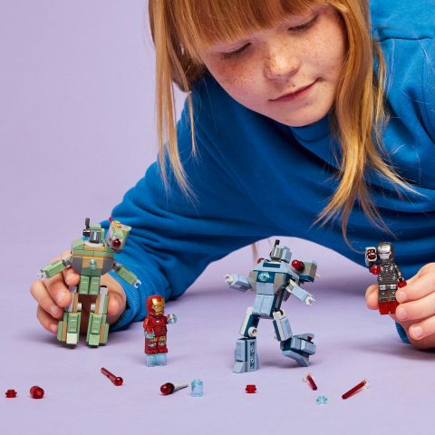  LEGO Marvel Super Heroes Iron Man si War Machine vs dronele Hammer pentru copii cu varsta de 7 + ani [4]