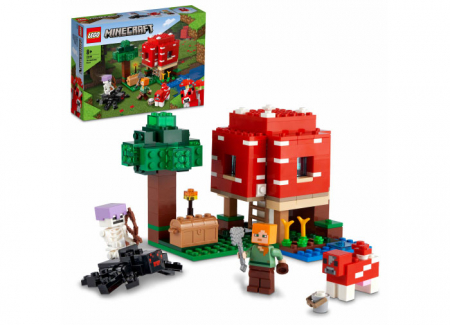 LEGO Minecraft - Lego minecraft Casa ciuperca, varsta de la 8 ani la +15 ani
