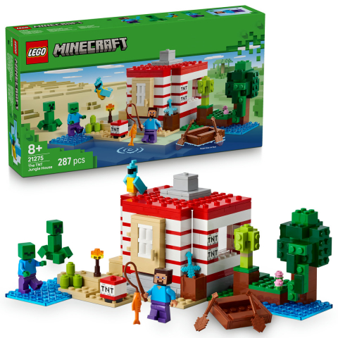 LEGO® -  LEGO Minecraft Casa TNT din jungla pentru copii cu varsta de 8 + ani