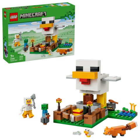 LEGO® -  LEGO Minecraft  Fermă de pui copii cu varsta 7 + ani