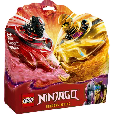 LEGO Ninjago - Lego ninjago pachet de lupta cu dragoni spinjitzu 71826, varsta de la 6 ani la 8 ani