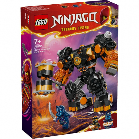 LEGO Ninjago - Lego ninjago robotul stihie de pamant al lui cole 71806, varsta de la 7 ani la 10 ani