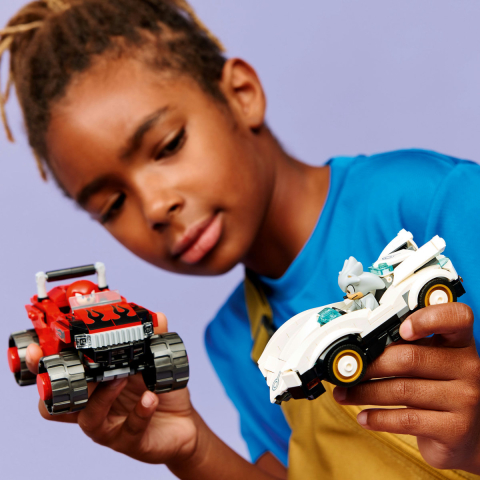  LEGO Sonic the Hedgehog  Mașina lui Silver vs Camionul gigant al lui Knuckles copii cu varsta 8 + ani [6]