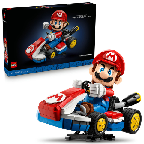LEGO® -  LEGO Super Mario  Mario Kart: Mario & Standard Kart copii cu varsta 18 + ani