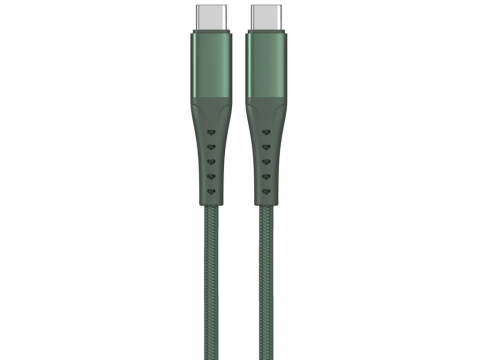 Periferice IT - Lemontti Cablu Bending Aluminum Fast Charge Type-C la Type-C, PD 65W, 1.2m, Verde
