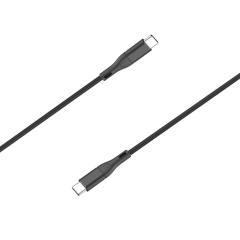 Laptop, Tablete & Telefoane - Lemontti Cablu Bending Aluminum Super Fast Charge Type-C la Type-C, PD 100W, 1.2m, Negru