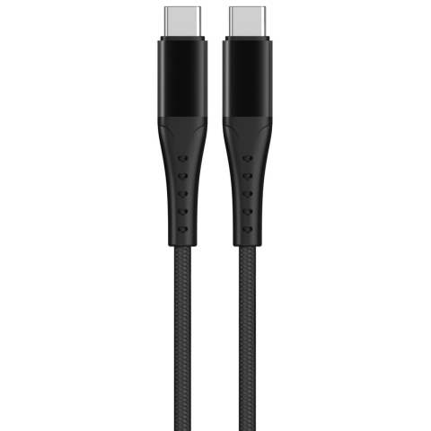 Lemontti Cablu Bending Aluminum Type-C la Type-C, Fast Charge, PD 60W, 2m, Negru [3]