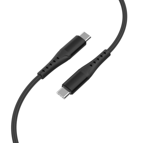 Lemontti Cablu Bending Aluminum Type-C la Type-C, Fast Charge, PD 60W, 2m, Negru [2]