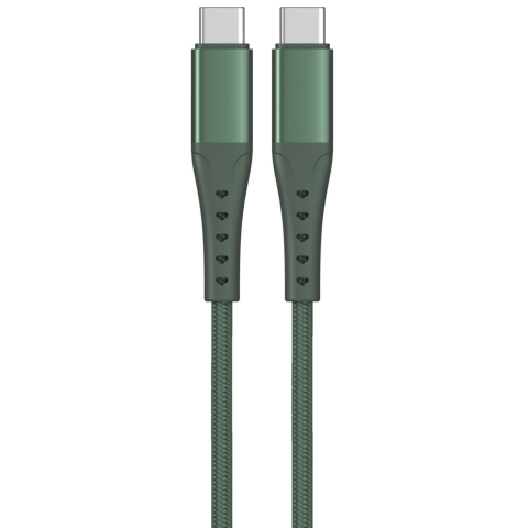 Lemontti Cablu Bending Aluminum Type-C la Type-C, Fast Charge, PD 60W, 2m, Verde [1]