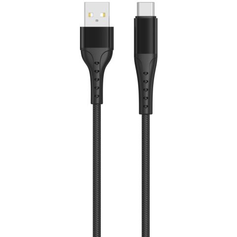 Lemontti Cablu Bending Aluminum USB-A la Type-C, Fast Charge, 1.2m, Negru [5]