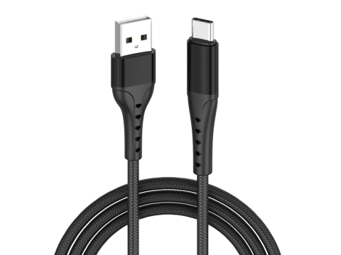Periferice IT - Lemontti Cablu Bending Aluminum USB-A la Type-C, Fast Charge, 1.2m, Negru