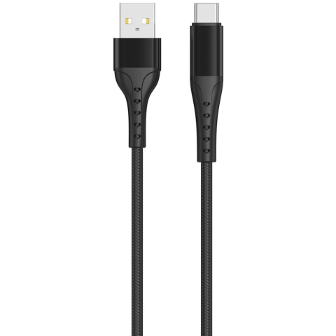 Lemontti Cablu Bending Aluminum USB-A la Type-C, Fast Charge, 1.5m, Negru [6]