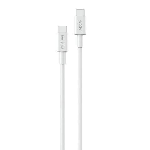 Lemontti Cablu Fast Charge Type-C la Type-C, PD, 100W, 1.2m, Alb [6]