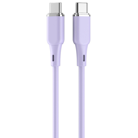 Lemontti Cablu Liquid Silicon Type-C la Type-C, Fast Charge, PD 60W, 1.2m, Mov [2]